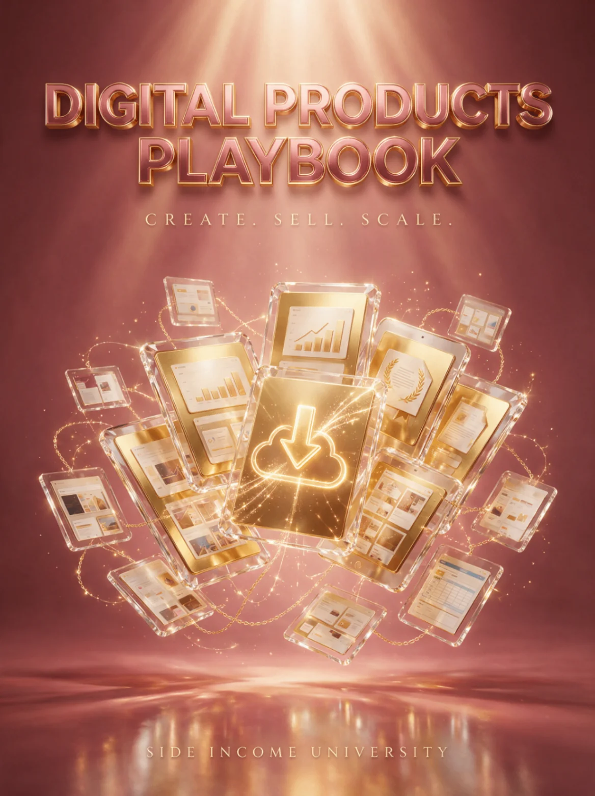 Digital Products Playbook course cover, Create, sell, and scale digital products, honestly.