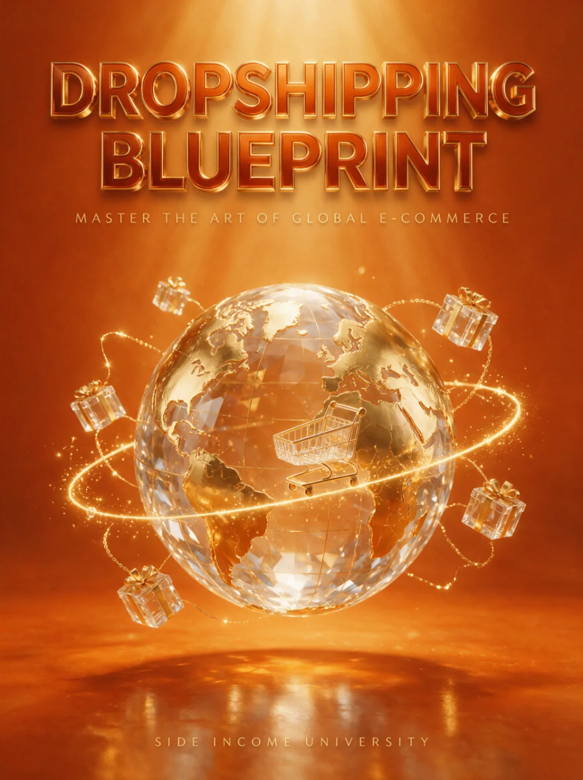 Dropshipping Blueprint course cover, A beginner's guide to building, launching, marketing, and scaling an online store from scratch.